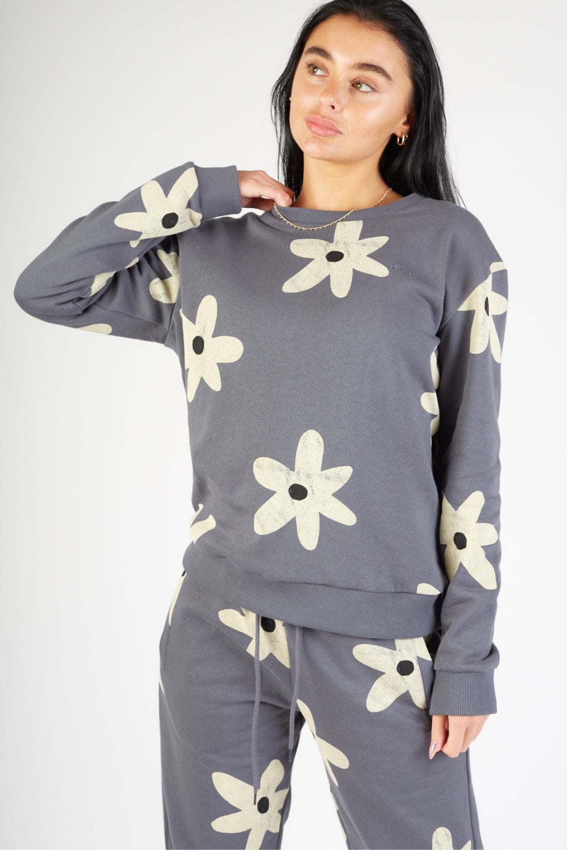 Sample: Abstract Flower Sweatshirt- XS