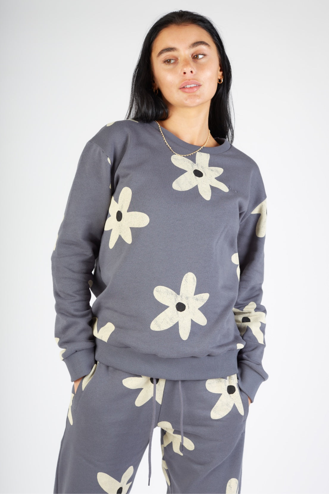 Sample: Abstract Flower Sweatshirt- XS