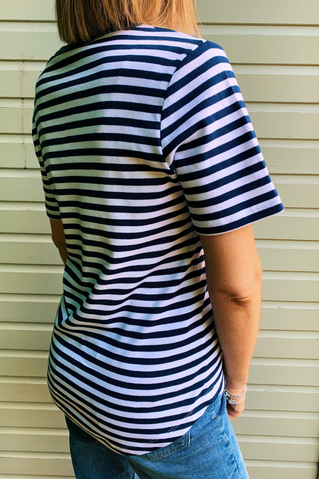 O&F Coffee and Croissant Short Sleeve Breton Tee