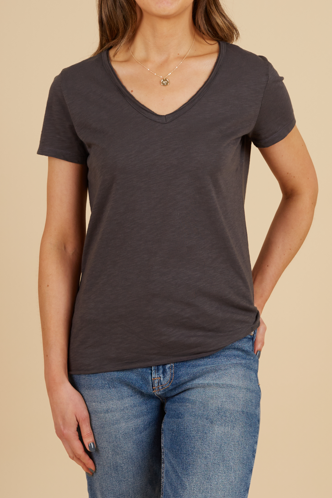 O&F You Are Magic - Charcoal V Neck Tee