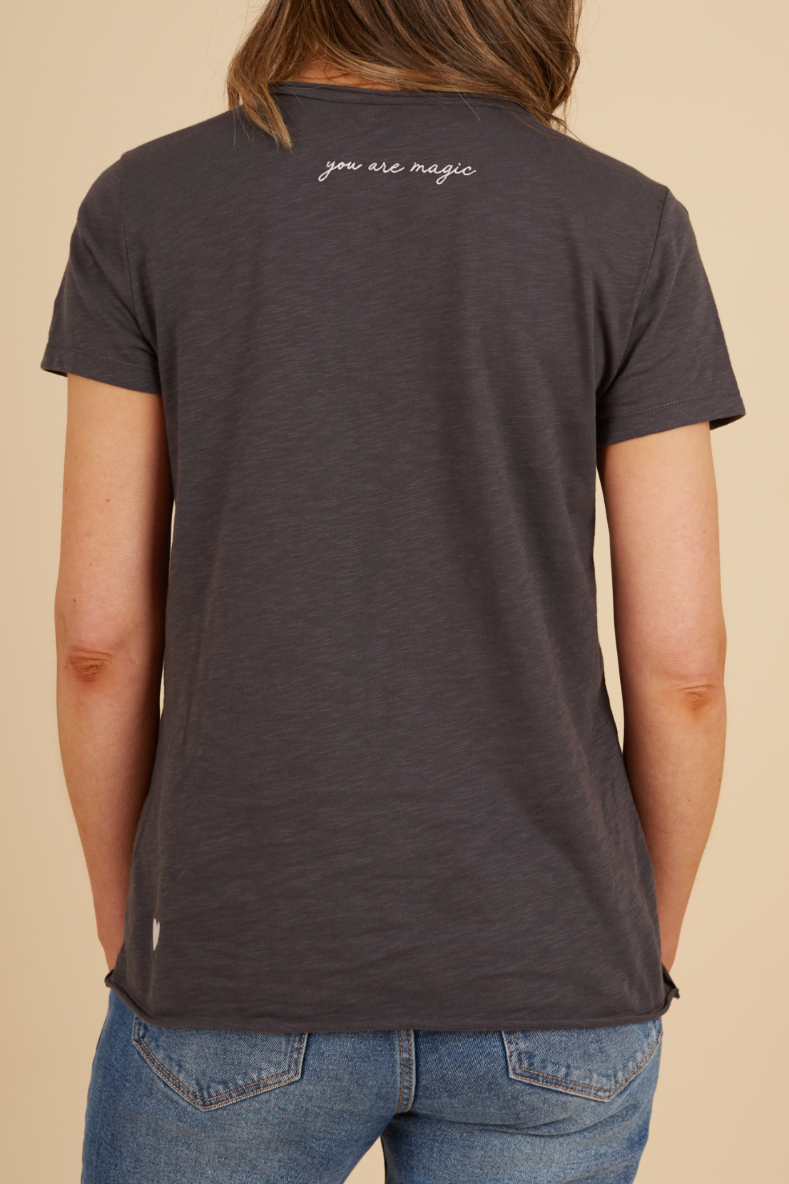 O&F You Are Magic - Charcoal V Neck Tee