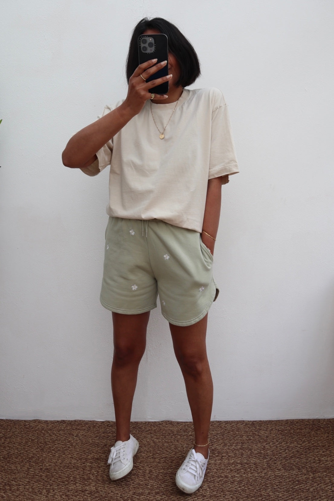 Sample: Daisy Embroidered Shorts - XS