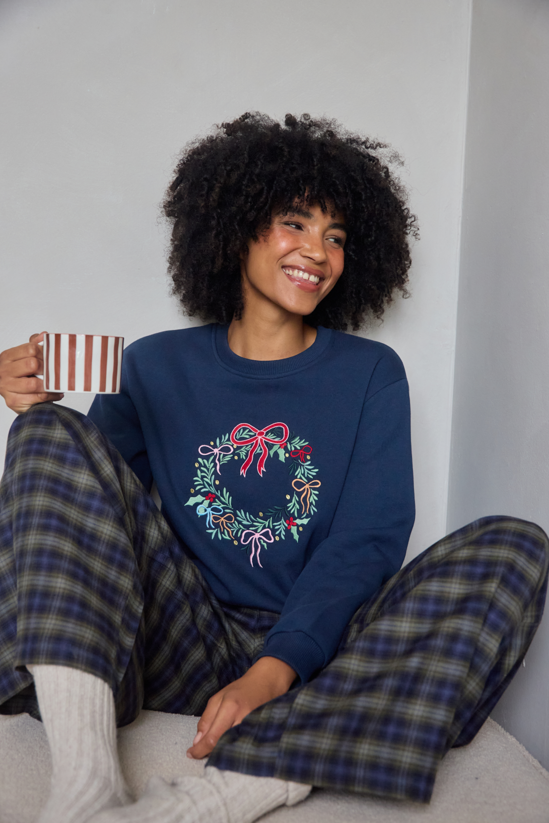 O&F Festive Wreath Sweatshirt