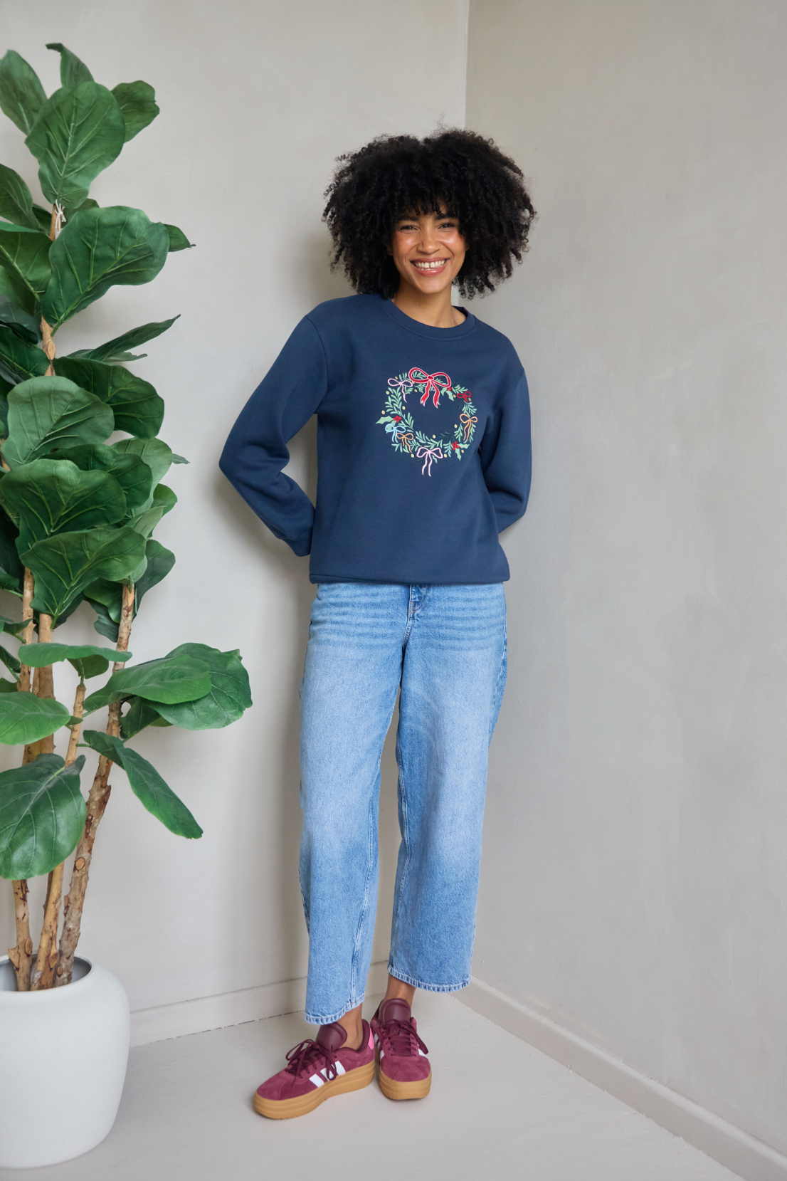 O&F Festive Wreath Sweatshirt