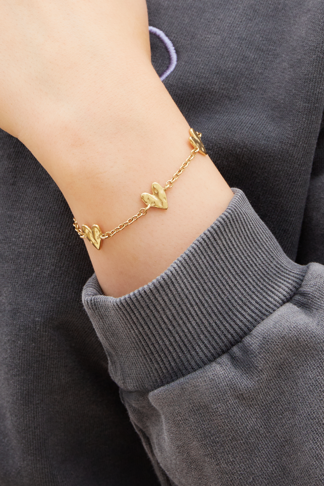 O&F Heart Chain Bracelet