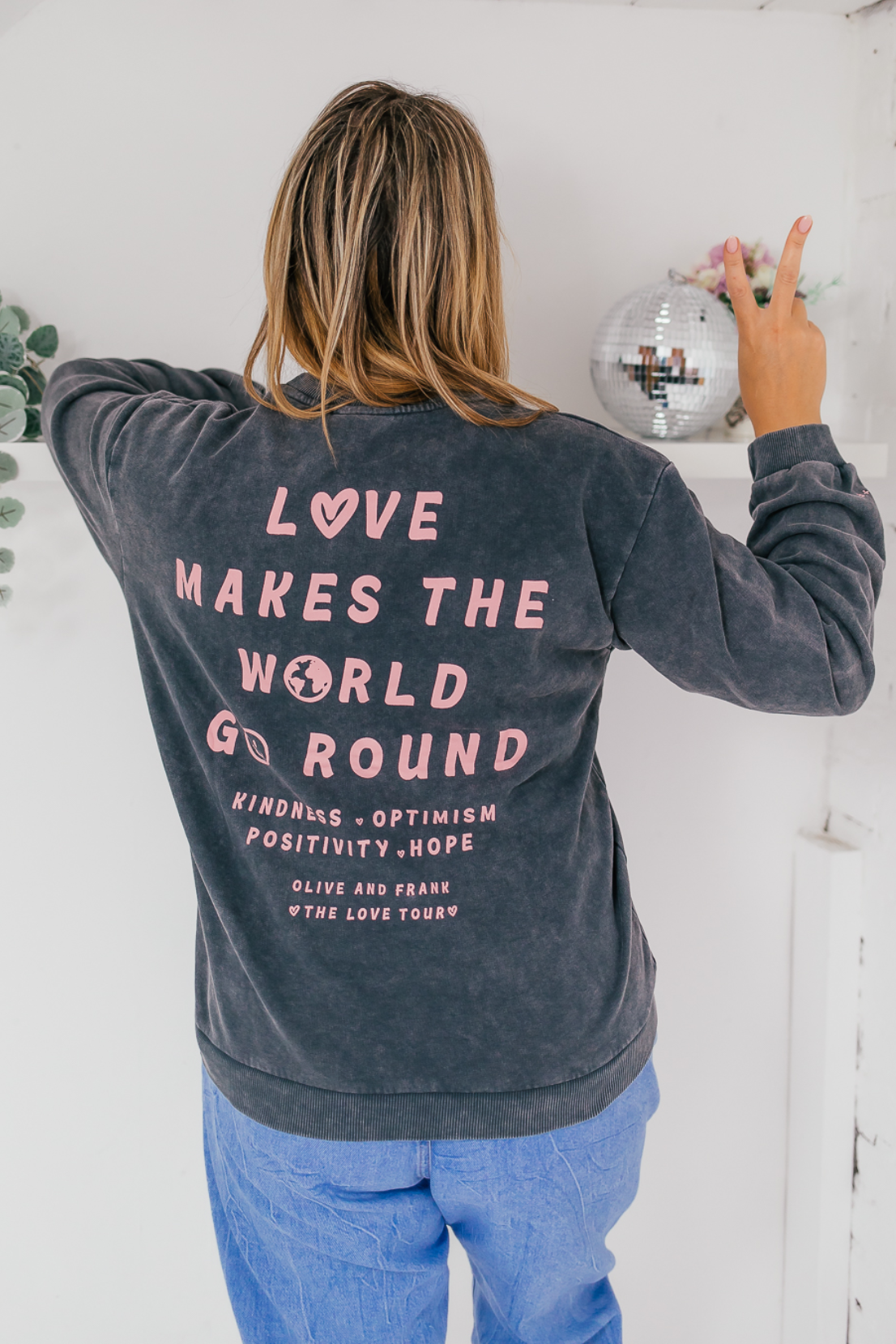 O&F Love Makes The World Go Round Sweatshirt