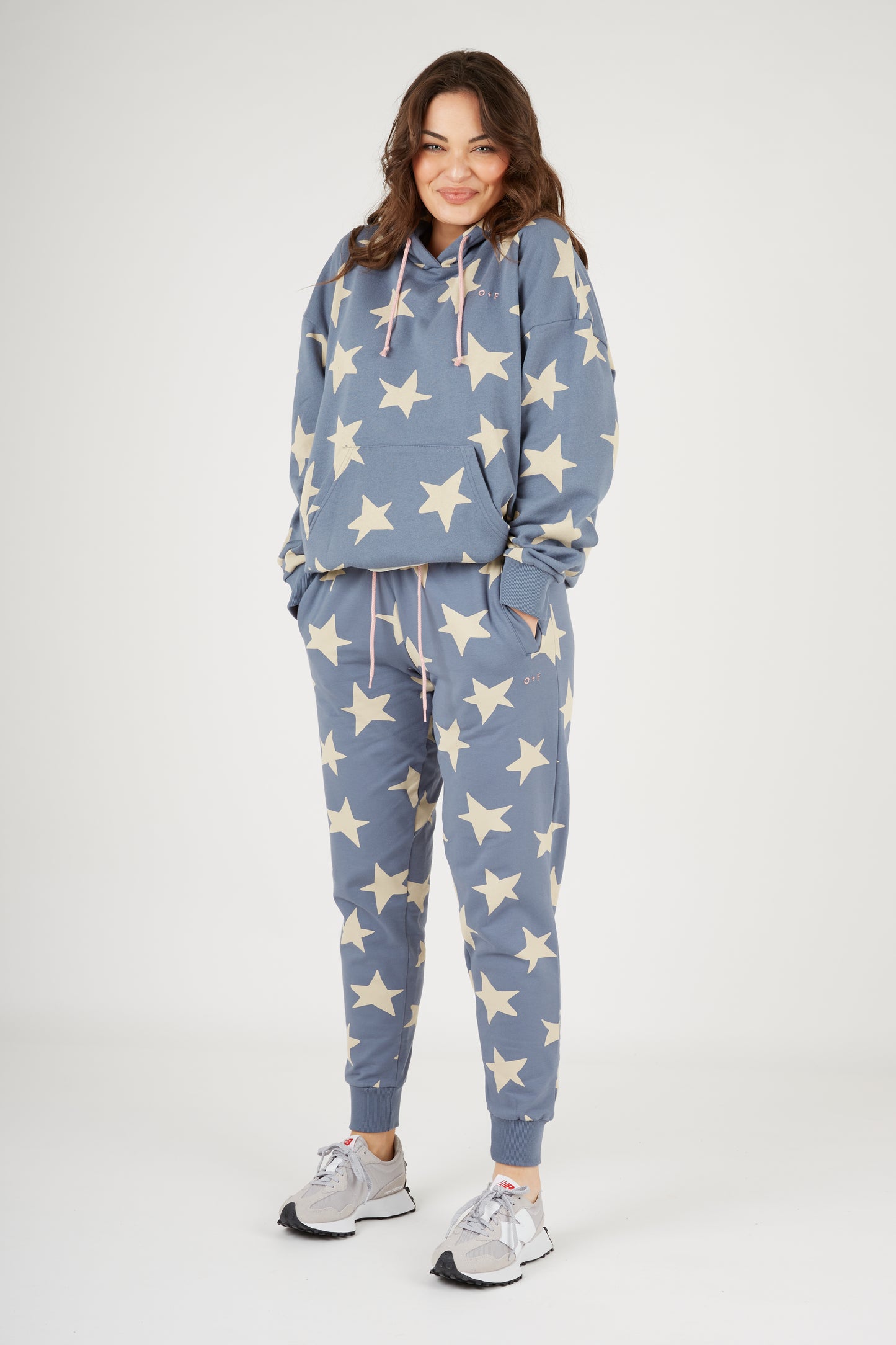 O&F Star Print Oversized Hoodie