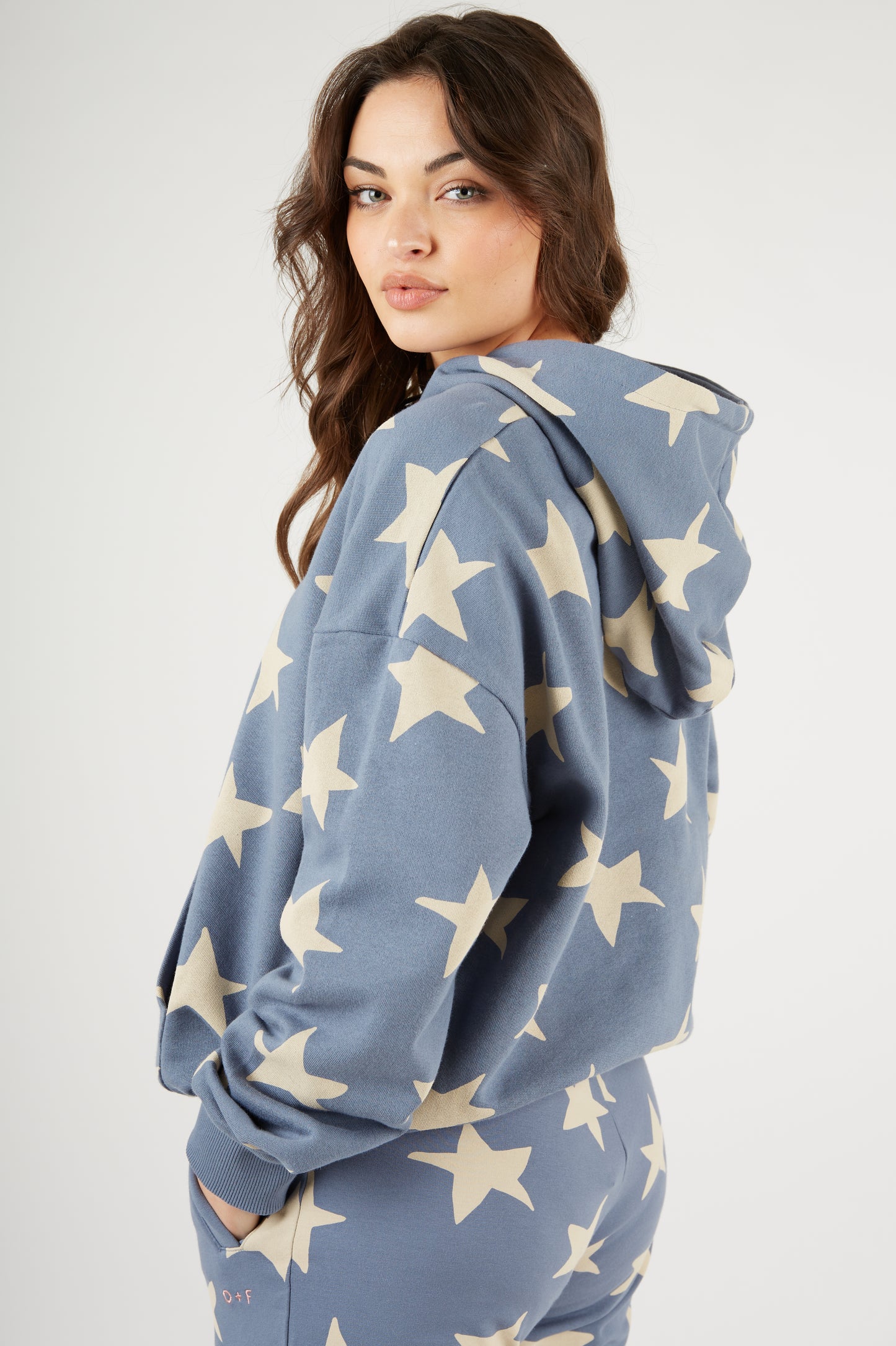 O&F Star Print Oversized Hoodie