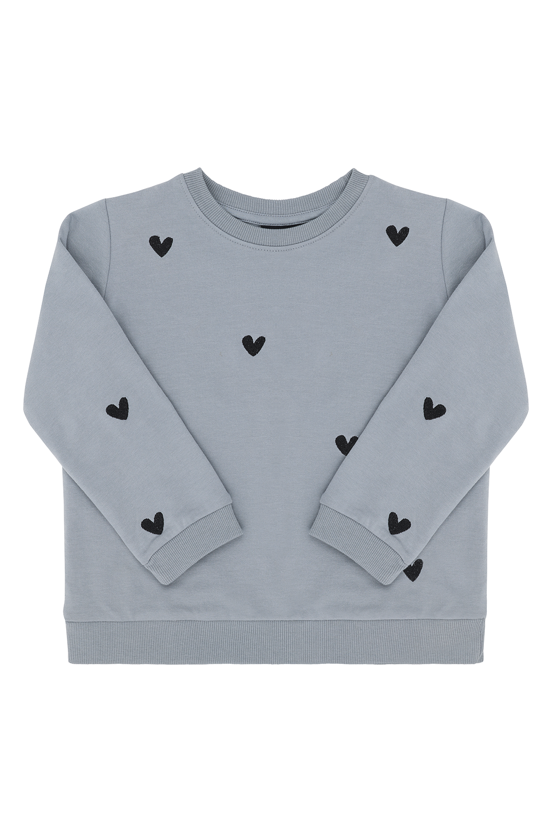 O&F Kids Heart Embroidered Sweatshirt - Blue
