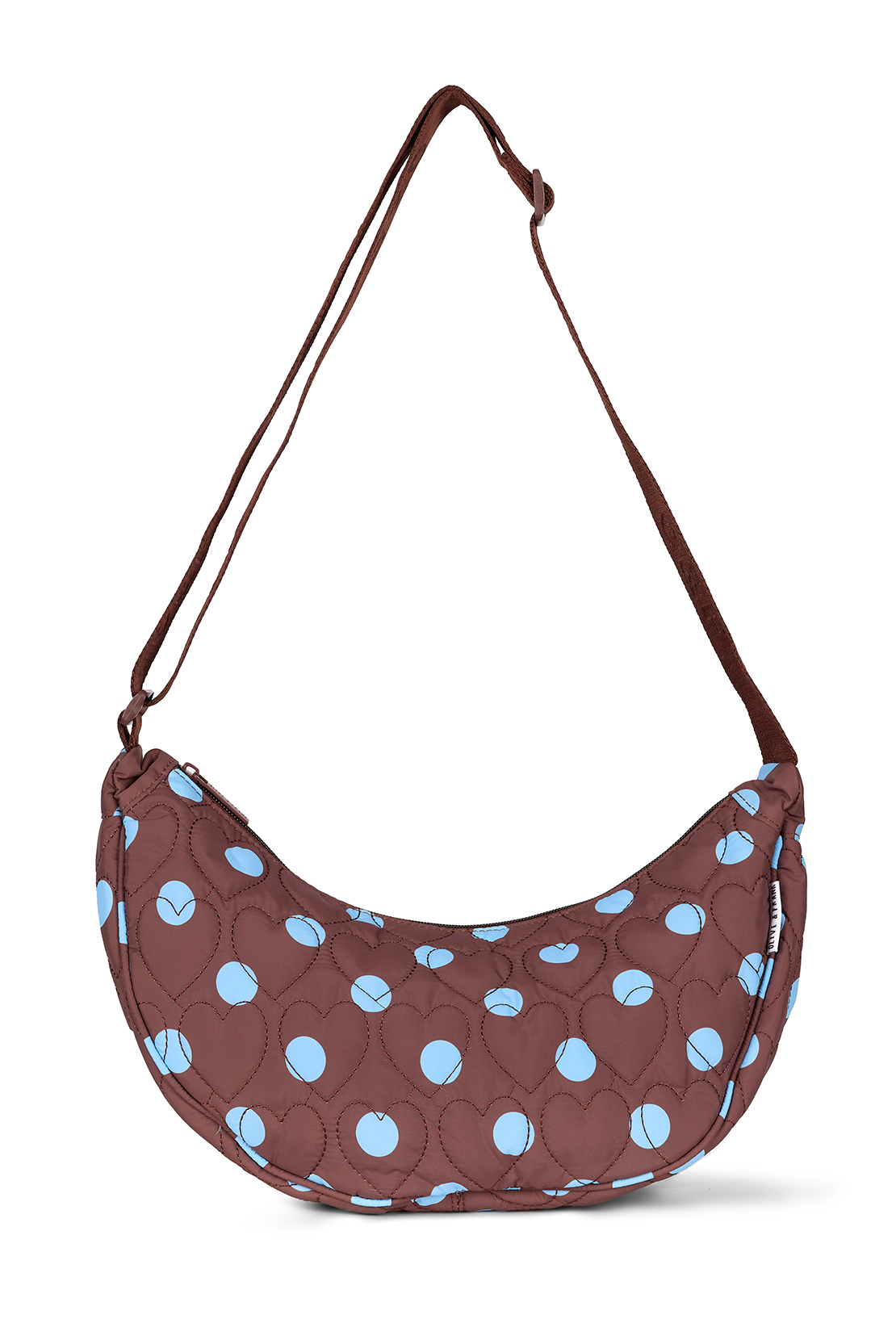 Heart Quilted Cross Body Bag - Polka Dot