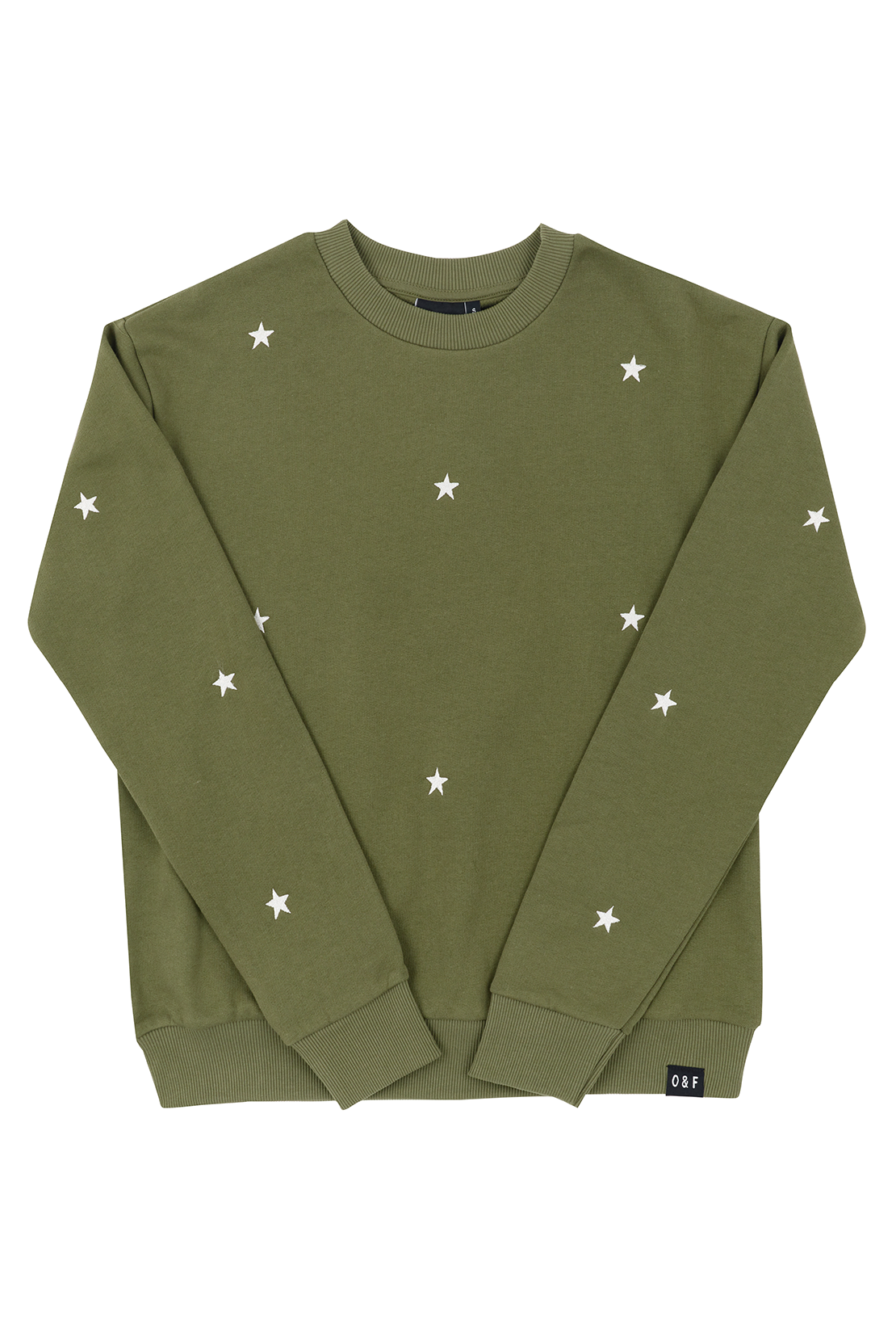 KH X O&F Star Embroidered Sweatshirt - Khaki