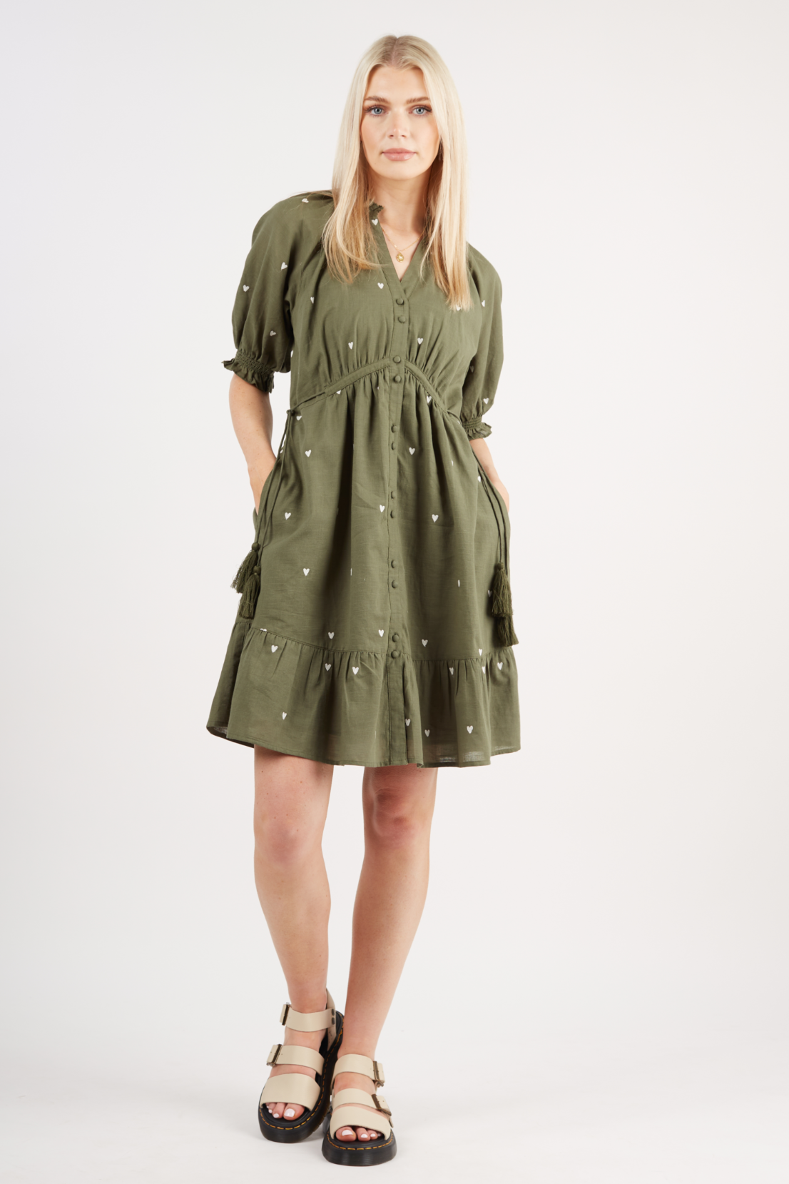 Pamela - Heart Embroidered Dress