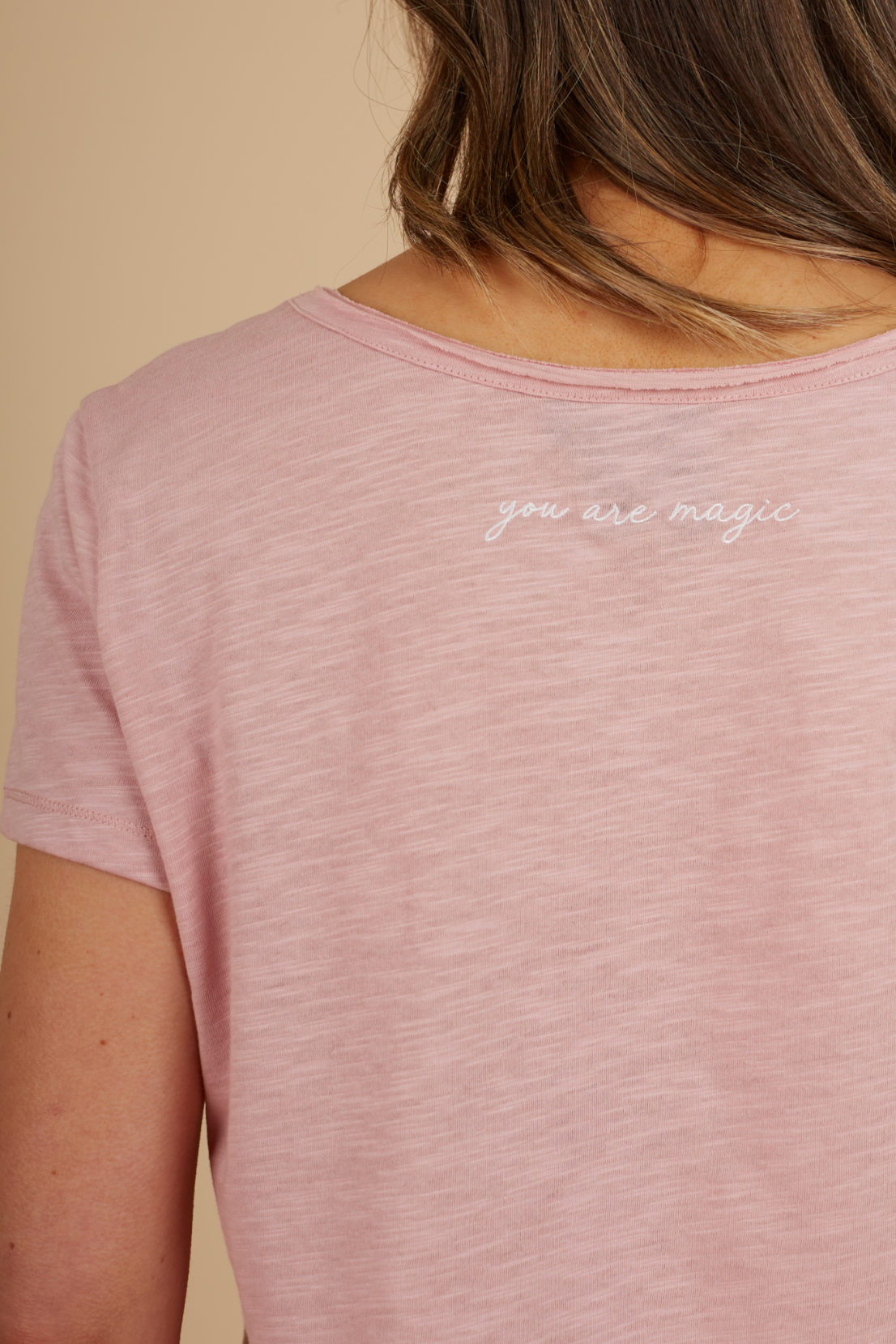 O&F You Are Magic - Pink V Neck Tee