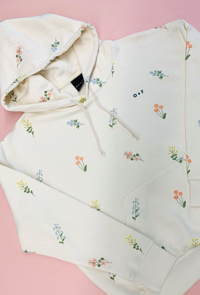 Sample: Floral Print Hoodie - Large