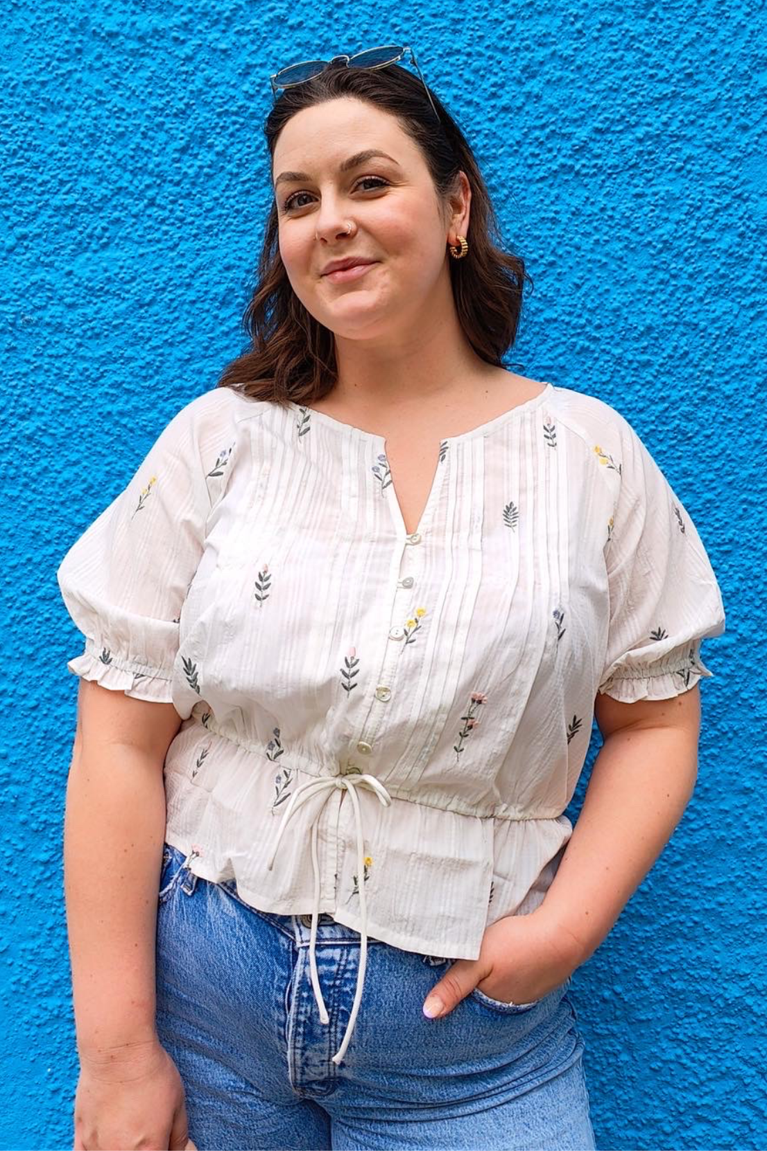 Gaby - Floral Embroidered Blouse