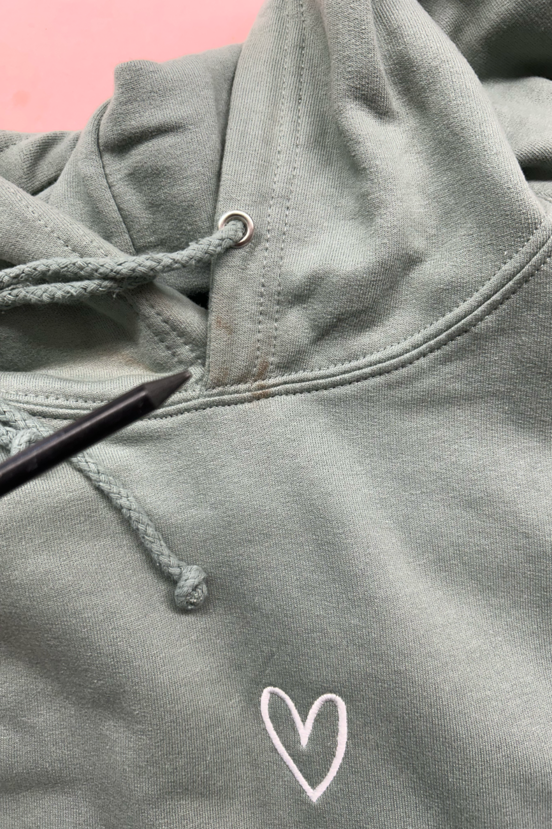 Sample: BE Hoodie - Sage - Small