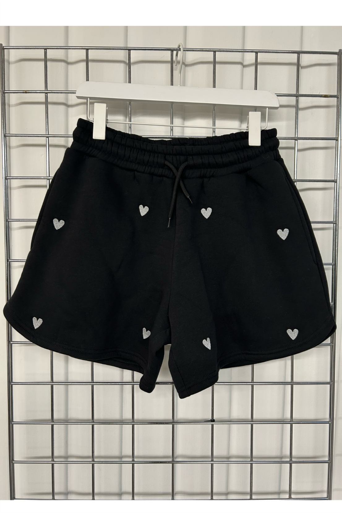 Sample: Heart Embroidered Set - Black - Small