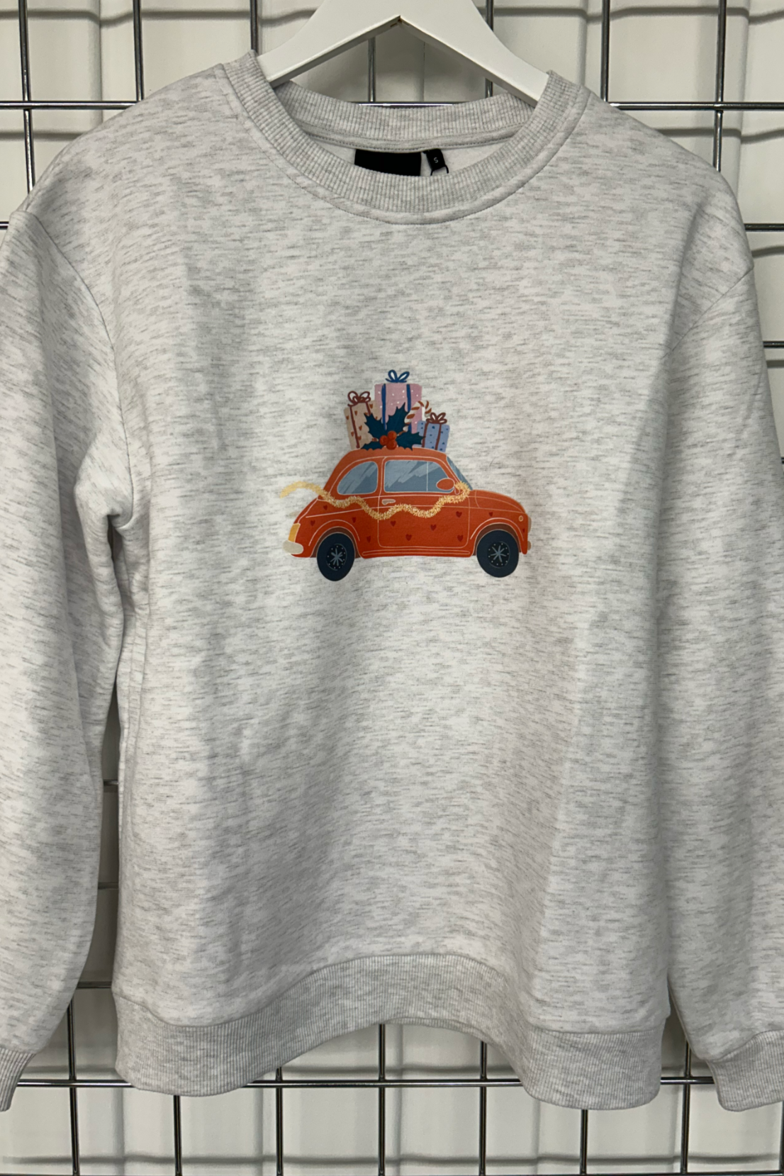 Sample: Christmas Car Print Sweatshirt - Small