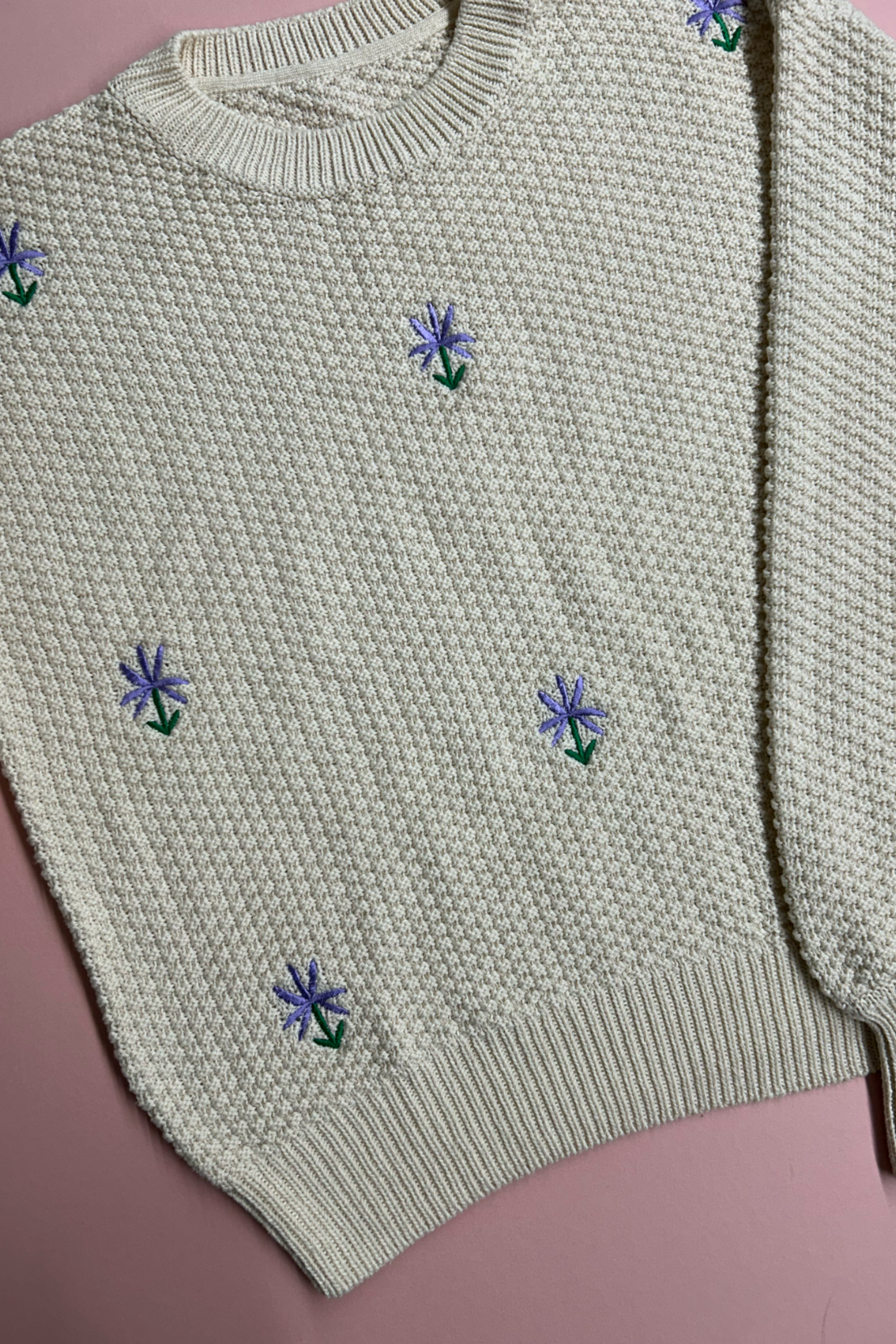 Sample: Floral Embroidered Jumper - Small