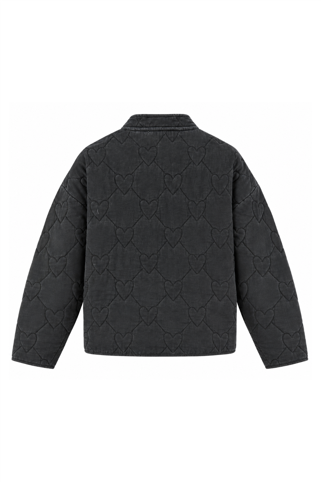 Sample: Washed Black Heart Quilted Jacket - XS