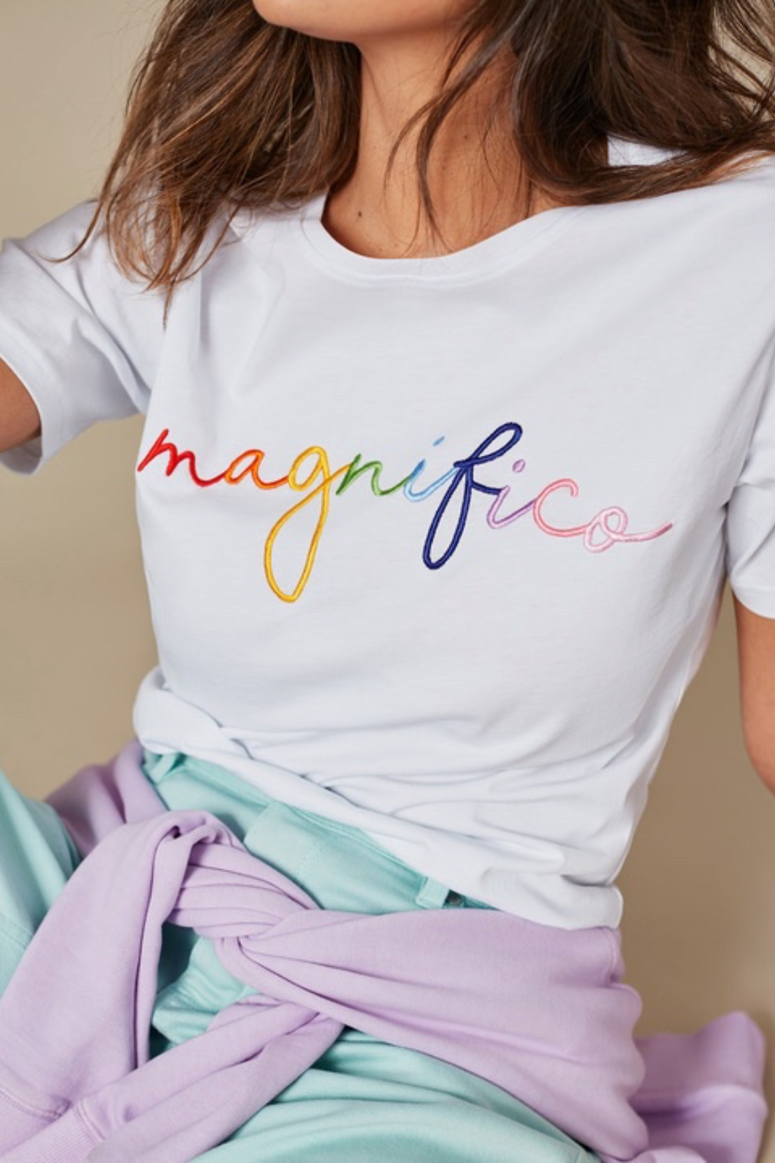 Sample: Magnifico Embroidered Tee - XS and S