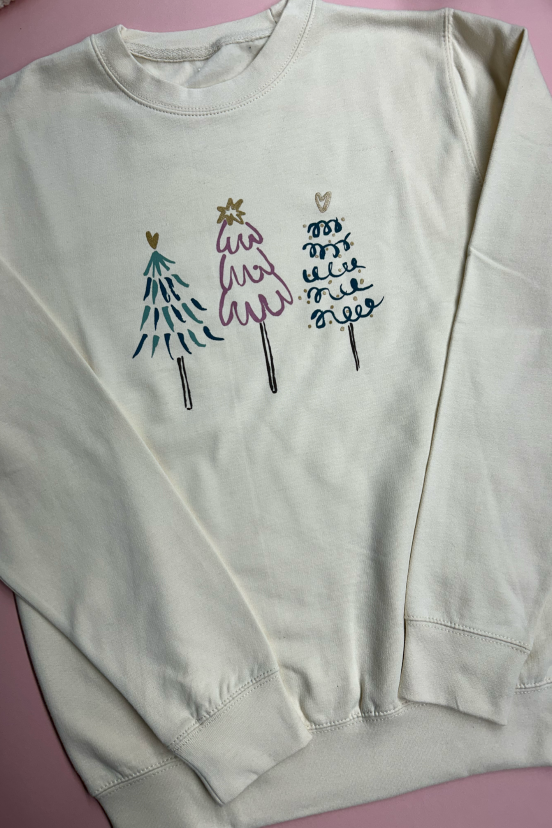 Sample: Festive Tree Print Sweatshirt - Small