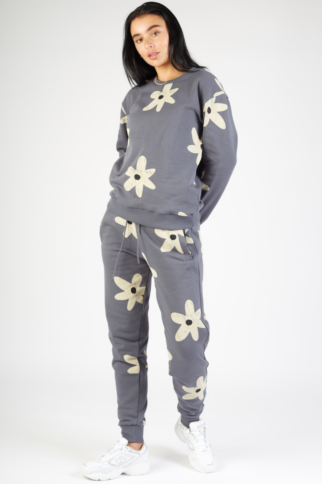 O&F Abstract Flower Print Joggers