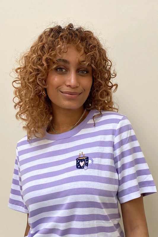 O&F Cup Of Tea Short Sleeve Breton Tee