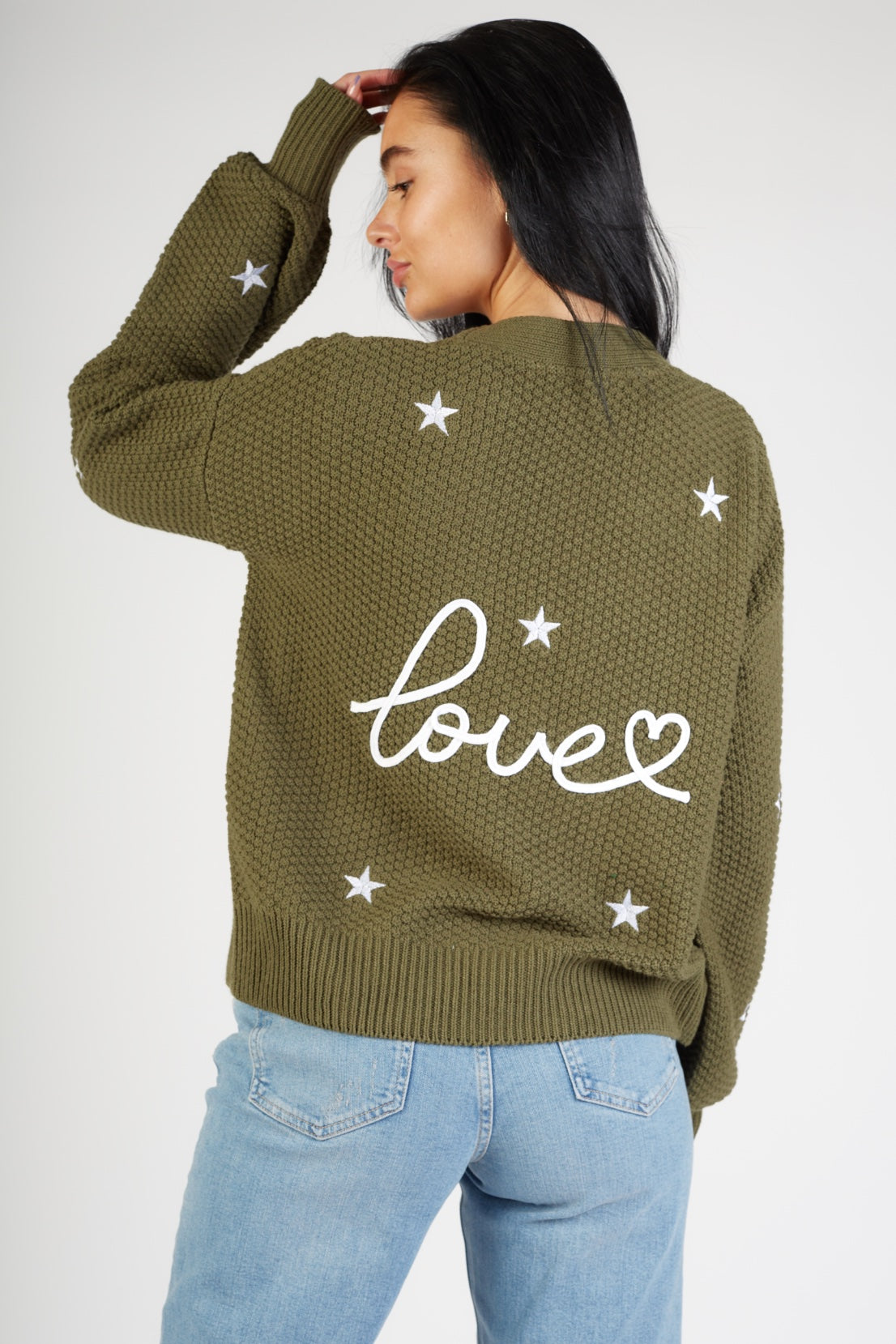 O&F Love Cardigan - Khaki