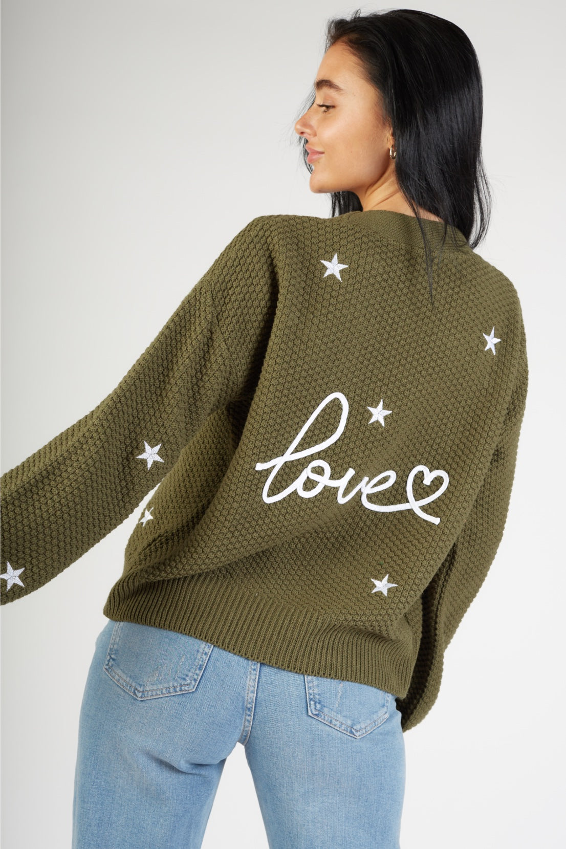 O&F Love Cardigan - Khaki