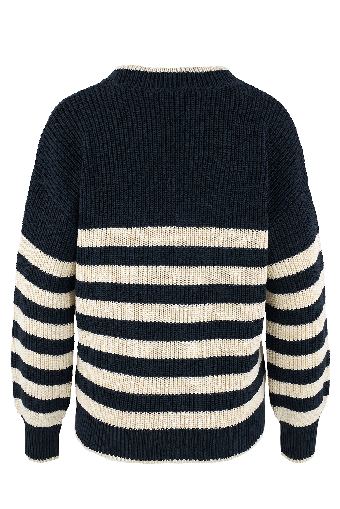 O&F Stripe Jumper with Heart Embroidery