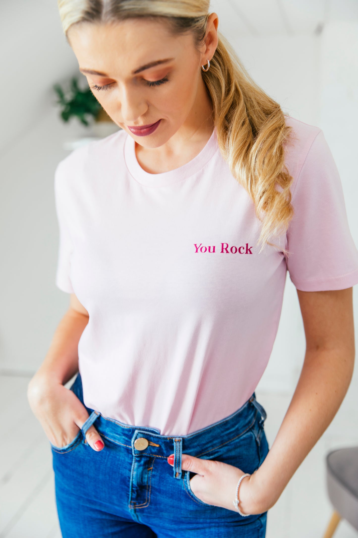 O&F You Rock Short Sleeve Tee - Pink