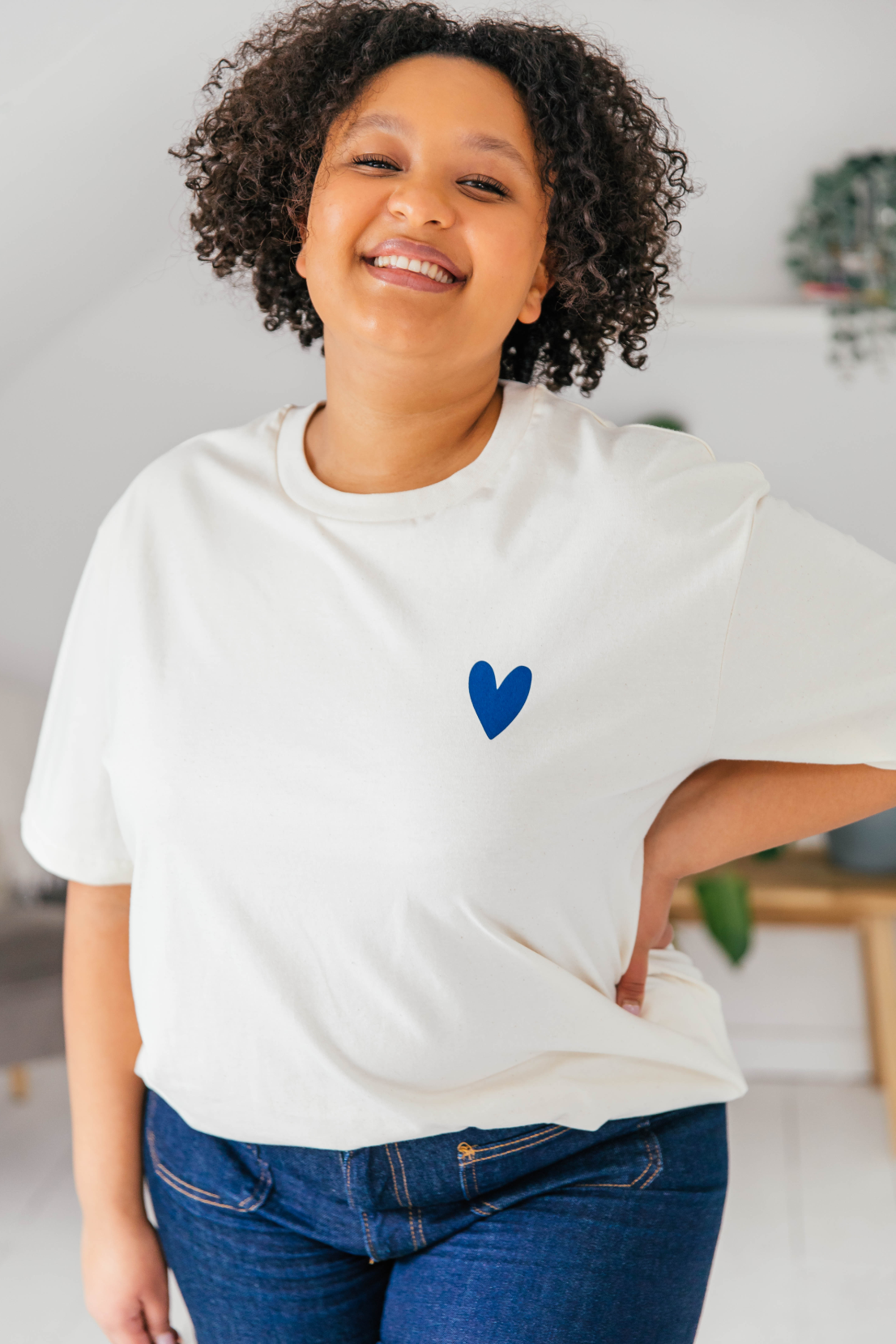 O&F Open Your Heart Oversized Tee