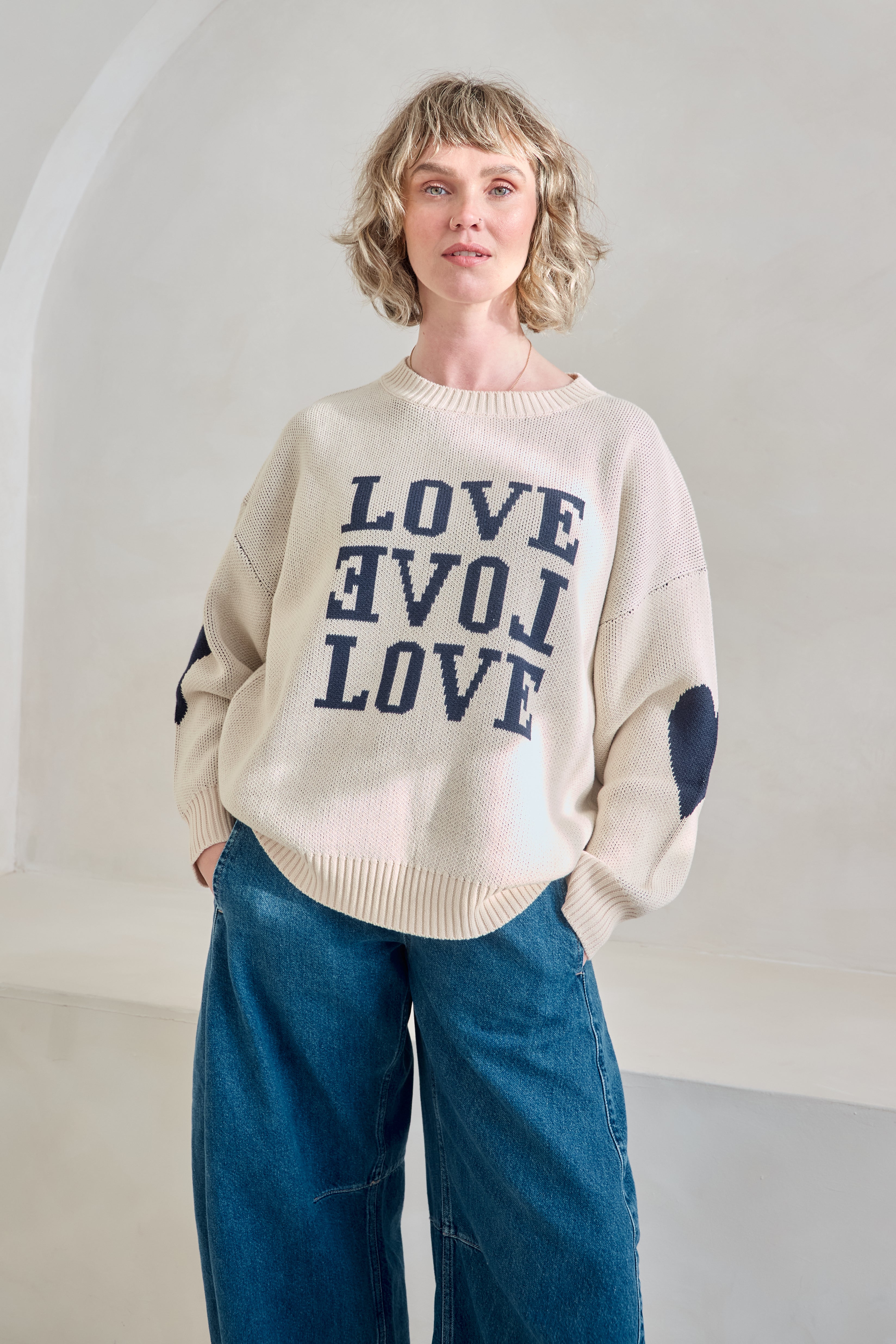 O&F Love Love Love Jumper – Olive and Frank