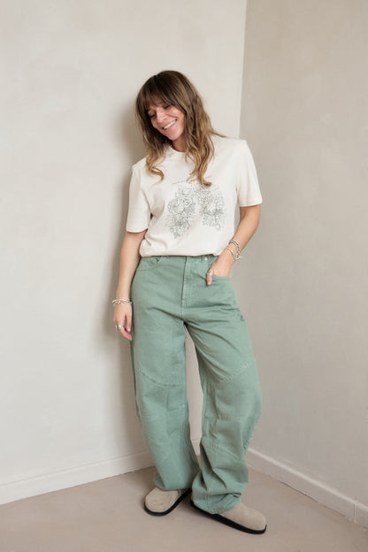 O&F Inhale Exhale Tee - Oat