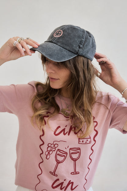 Smiley Embroidered Cap