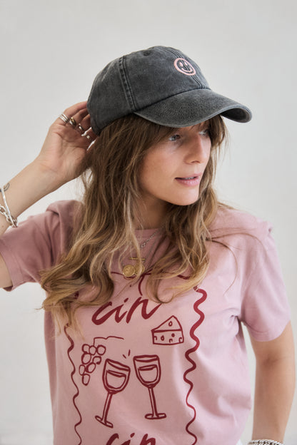 Smiley Embroidered Cap