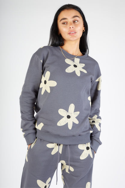 Sample: Abstract Flower Sweatshirt- XS