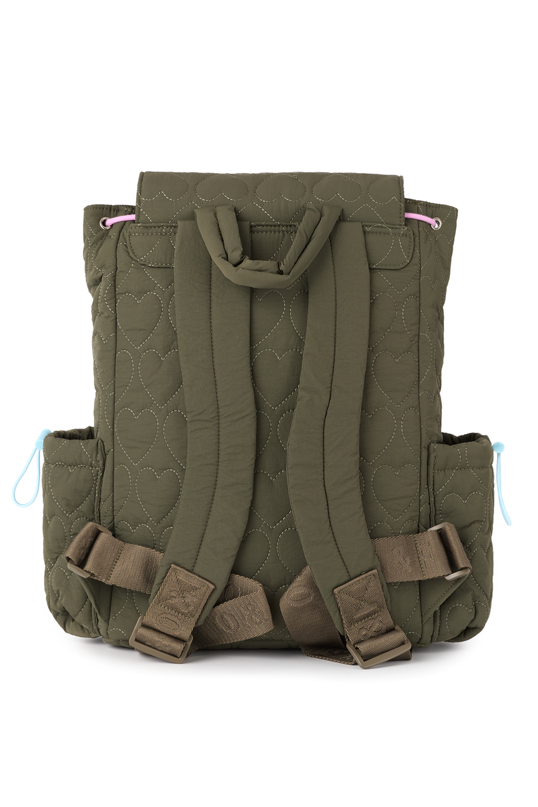O&F Heart Quilted Backpack