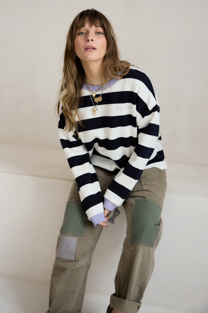 O&F Block Stripe Sweatshirt