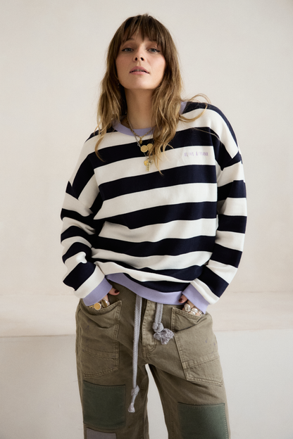 O&F Block Stripe Sweatshirt