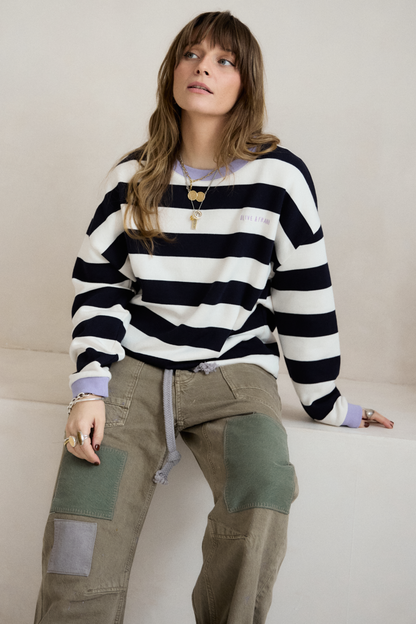 O&F Block Stripe Sweatshirt