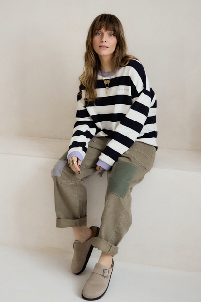 O&F Block Stripe Sweatshirt