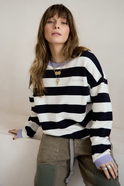 O&F Block Stripe Sweatshirt