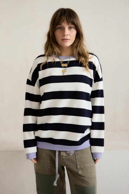 O&F Block Stripe Sweatshirt