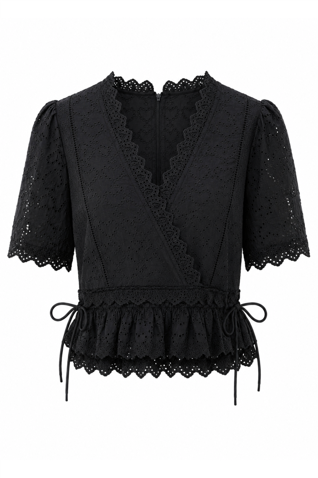 O&F Margo Broderie Anglaise Heart Blouse