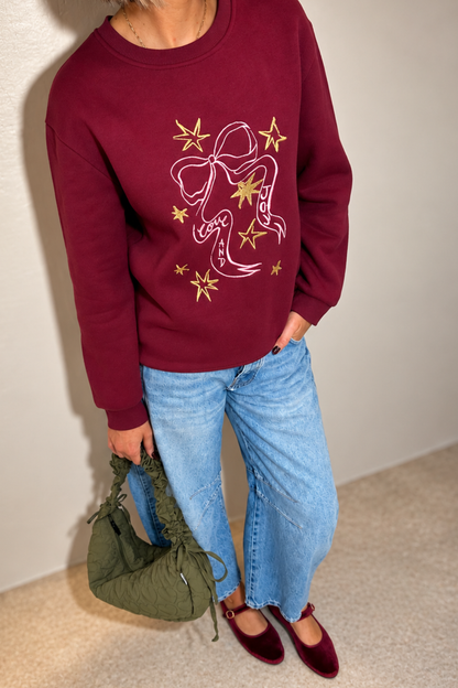 O&F Love and Joy Bow Sweatshirt