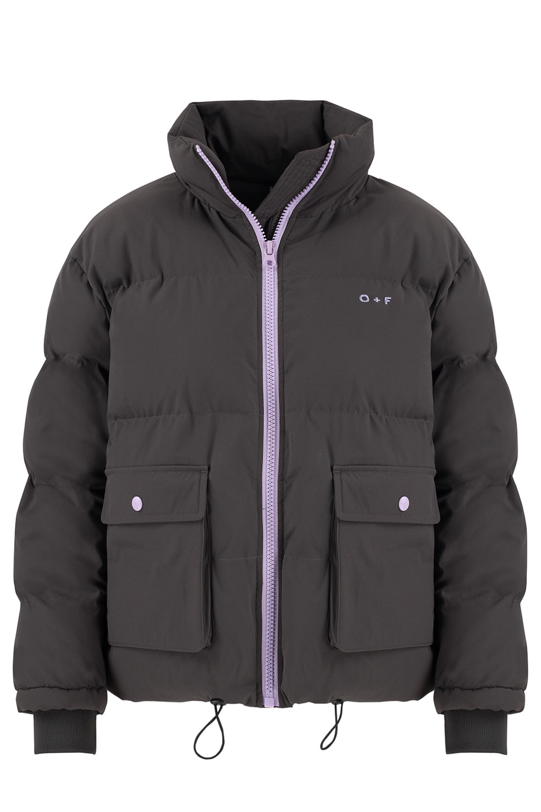 Pre Loved - Puffer Coat with Lilac Zip - Small