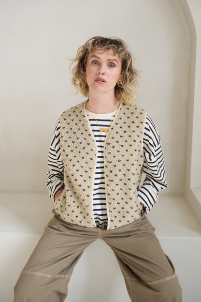 O&F Scout Polka Dot Borg Gilet