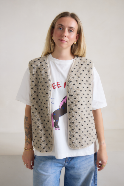 O&F Scout Polka Dot Borg Gilet